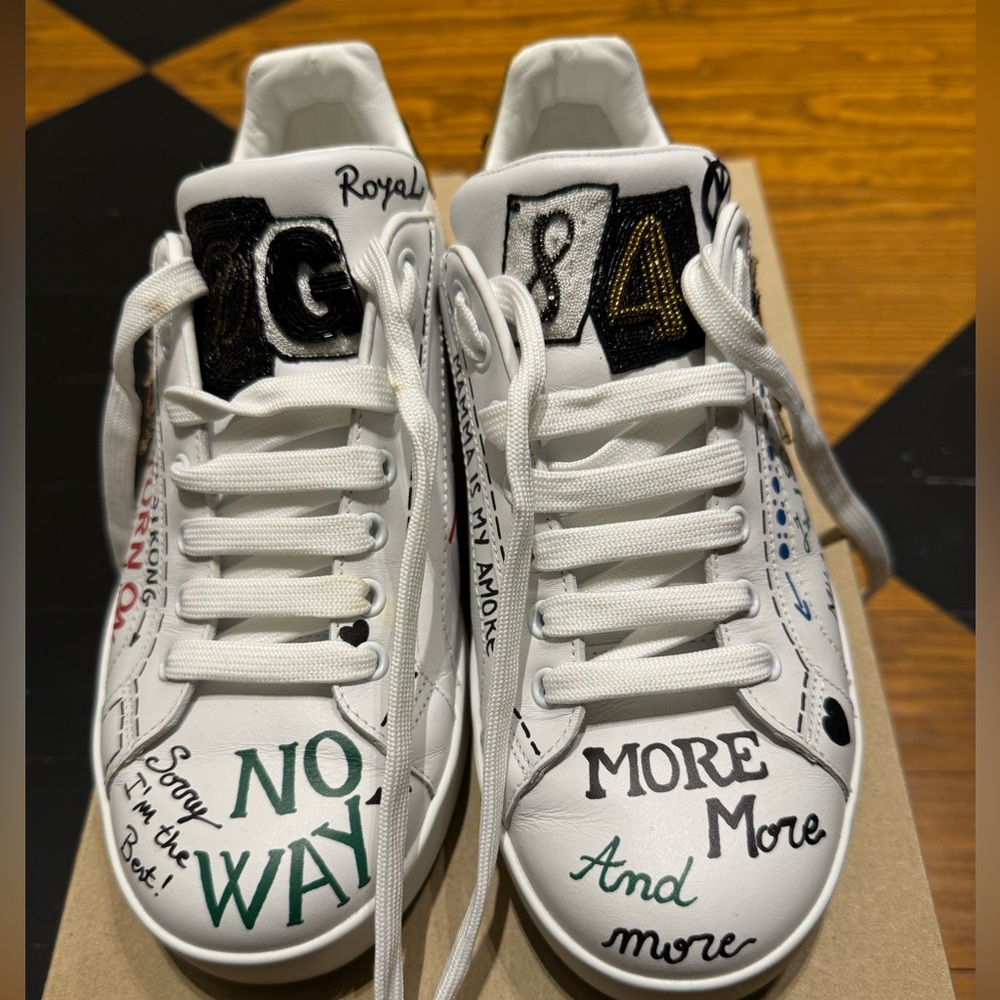 Dolce & Gabbana Printed calfskin Portofino sneakers